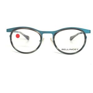 Bellinger Denmark Circle-7 C.4872 Teal Gray Round Eyeglass Frames 46-19-145